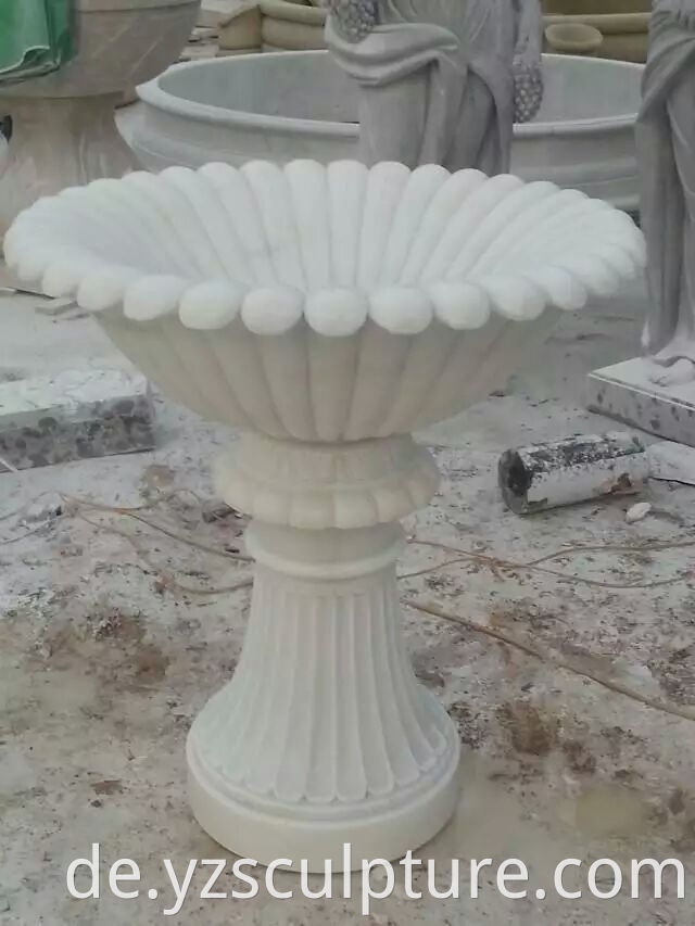 marble flower pot